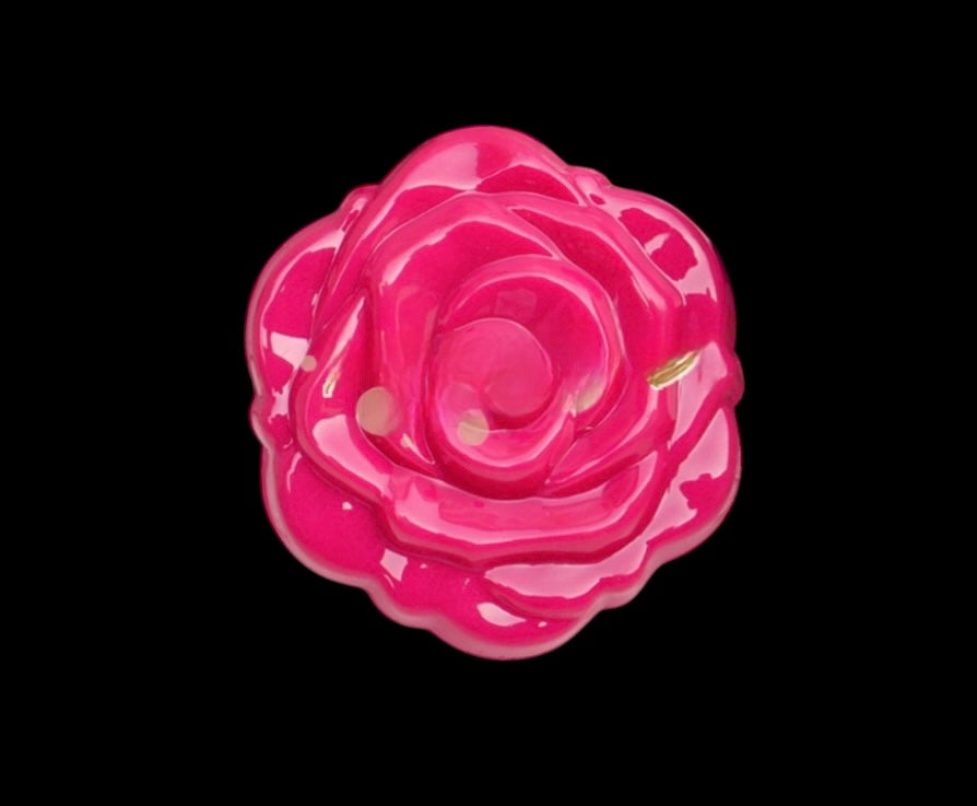 Rose Flower Mirror Rose Carving Makeup Tools Portable Double-Sided Makeup Mirror