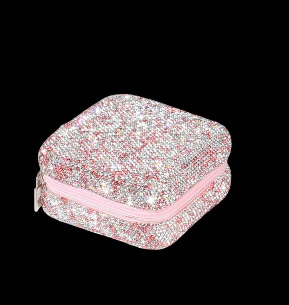 Pu Leather Rhinestone Casual Elegant Glam Solid Color Jewelry Boxes