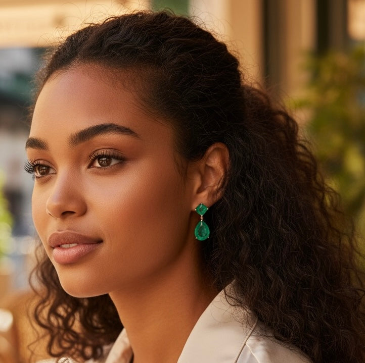 Emerald Drop Earrings