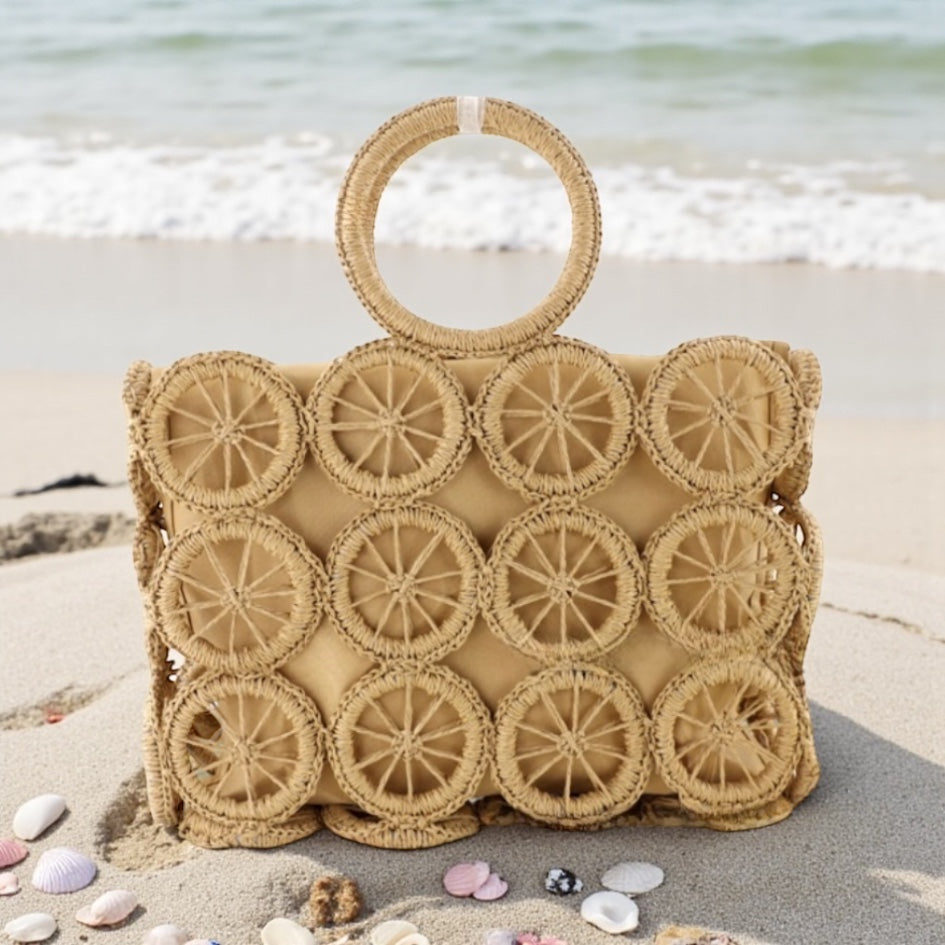 Women's Medium All Seasons Straw Vacation Handbag