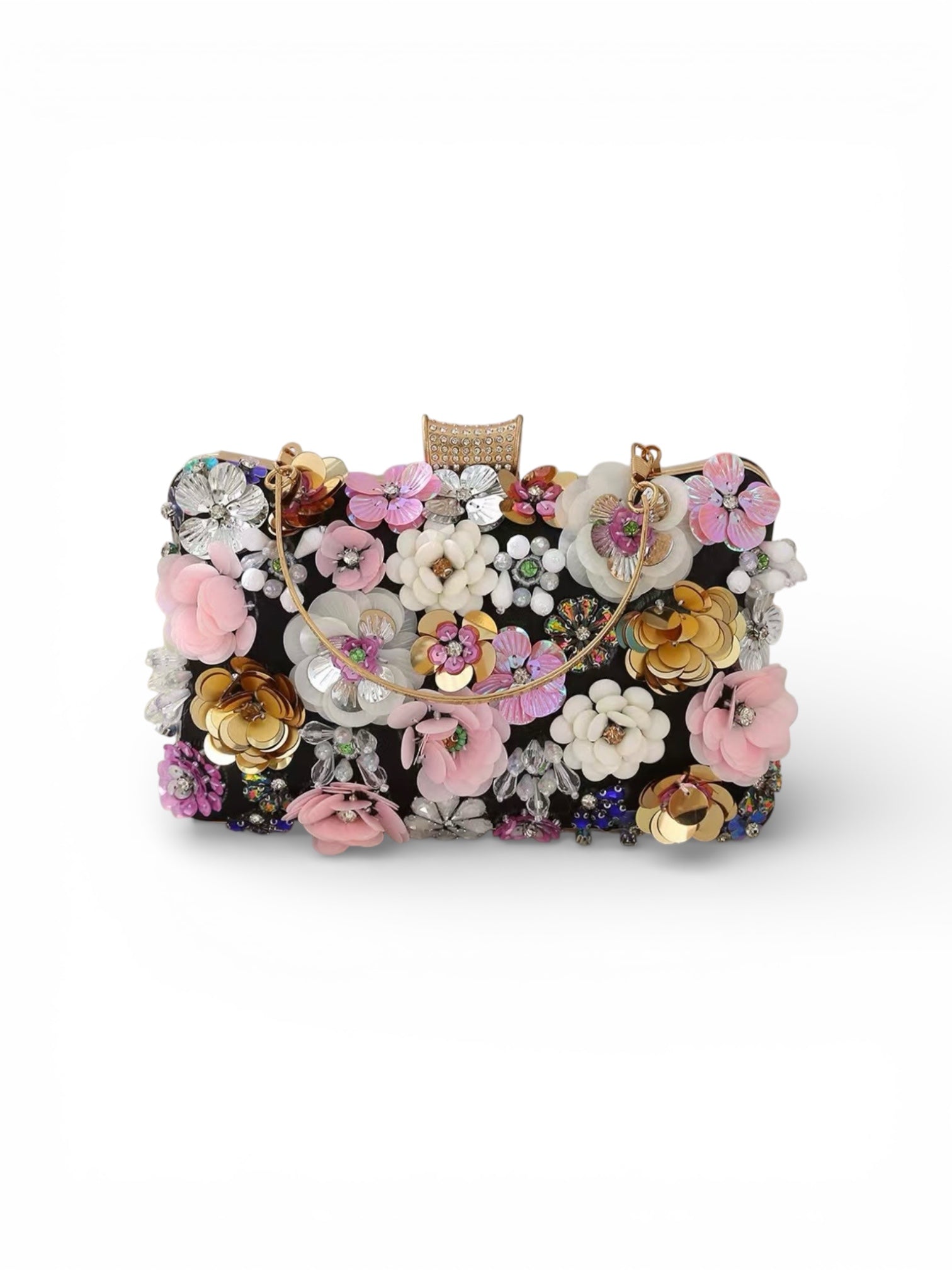 Flower Square Clutch Evening Bag