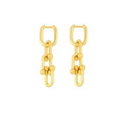 18K GOLD PLATED SHACKLE EARRINGS