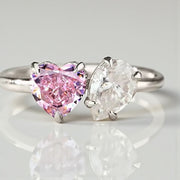 925 Sterling Silver gorgeous Water Drop Heart Ring