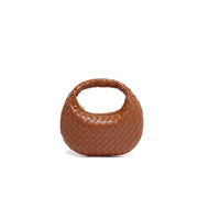 Women's Small Pu Leather Solid Color Streetwear Round Zipper Handbag