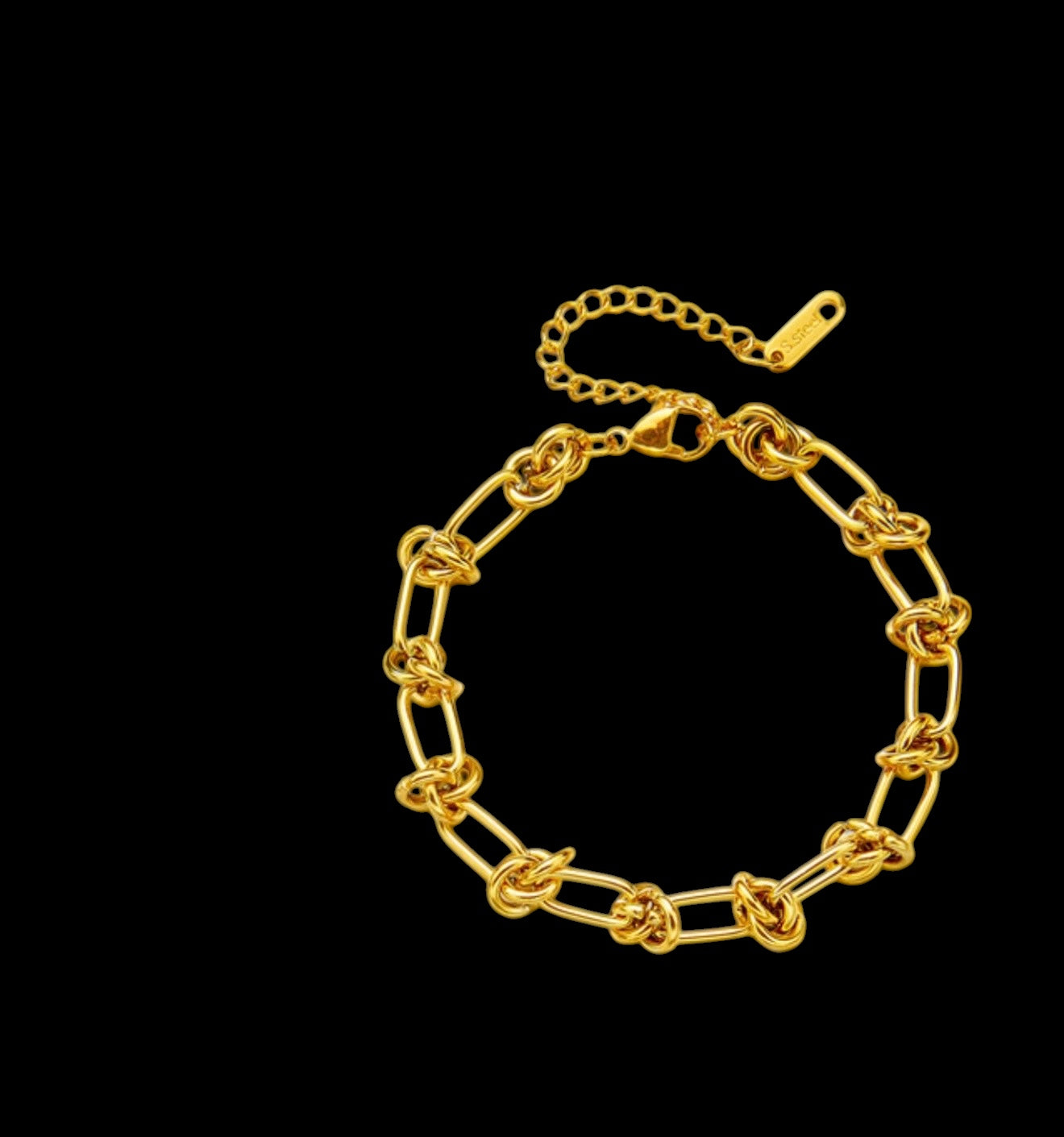 18K GOLD PLATED KNOT STYLE  BRACELET
