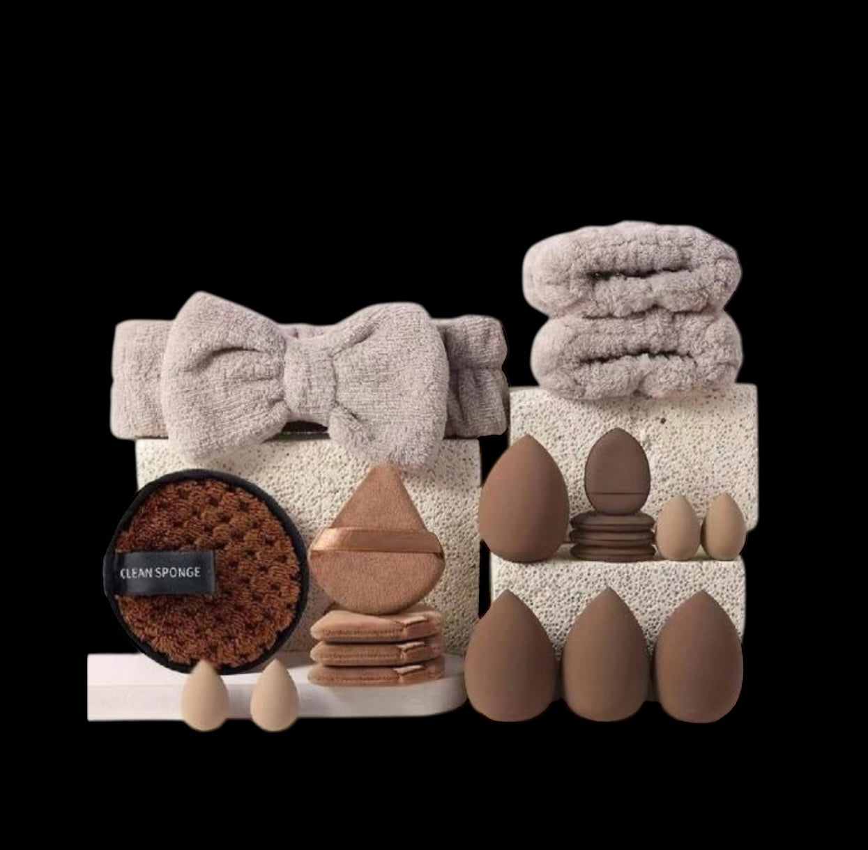 20 Pieces Of Brown Color Complete Makeup Care Set