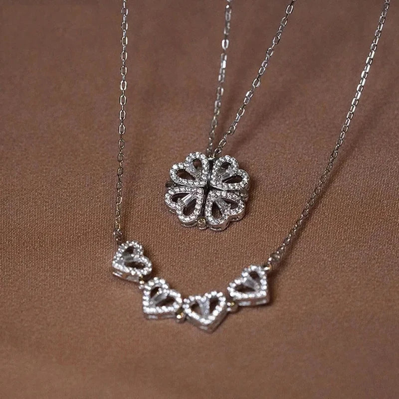 Eternal Clover Heart Necklace