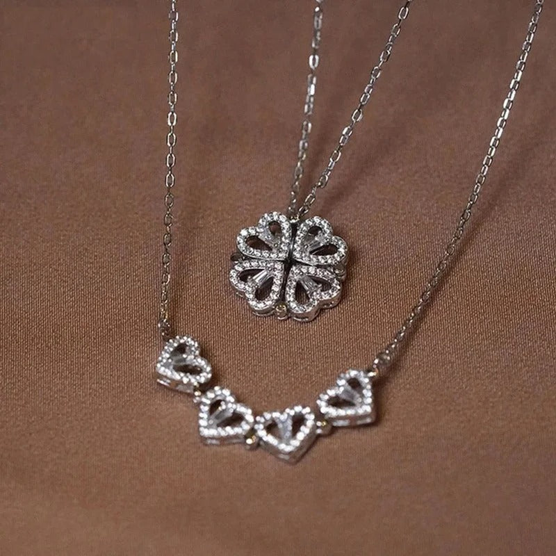 Eternal Clover Heart Necklace