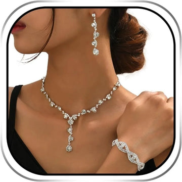 Crystal Droplet Jewelry Set
