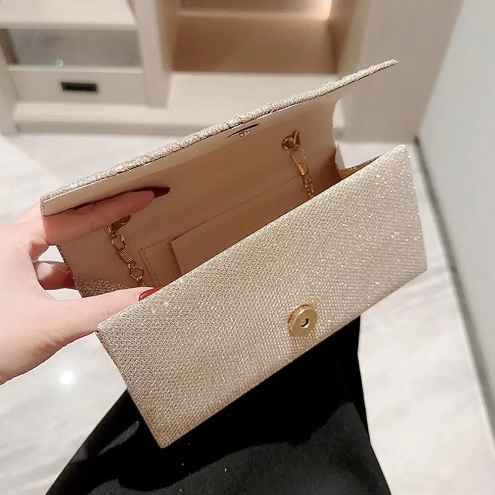 ShimmerWave Luxe Clutch