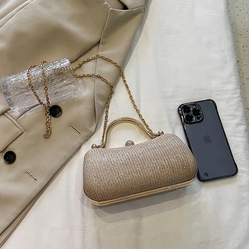 Golden Luxe Mini Evening Clutch